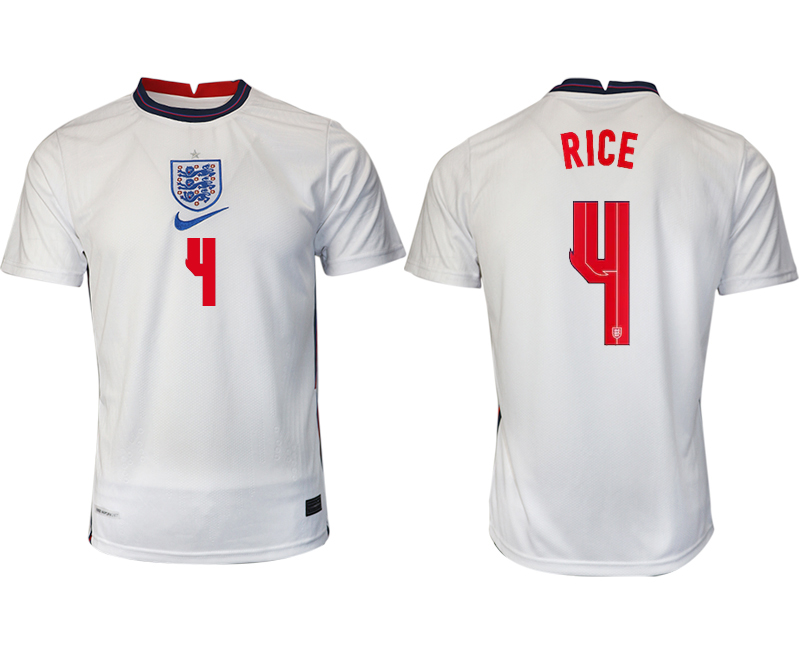 Men 2021 Europe England home AAA version #4 soccer jerseys